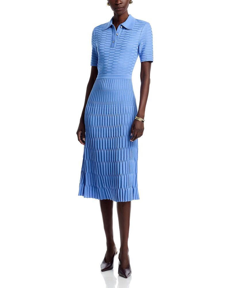 ミソック レディース トップス ワンピース ニット Misook Wrinkle Resistant Soft Knit Dress Tranquil Blue ブルー