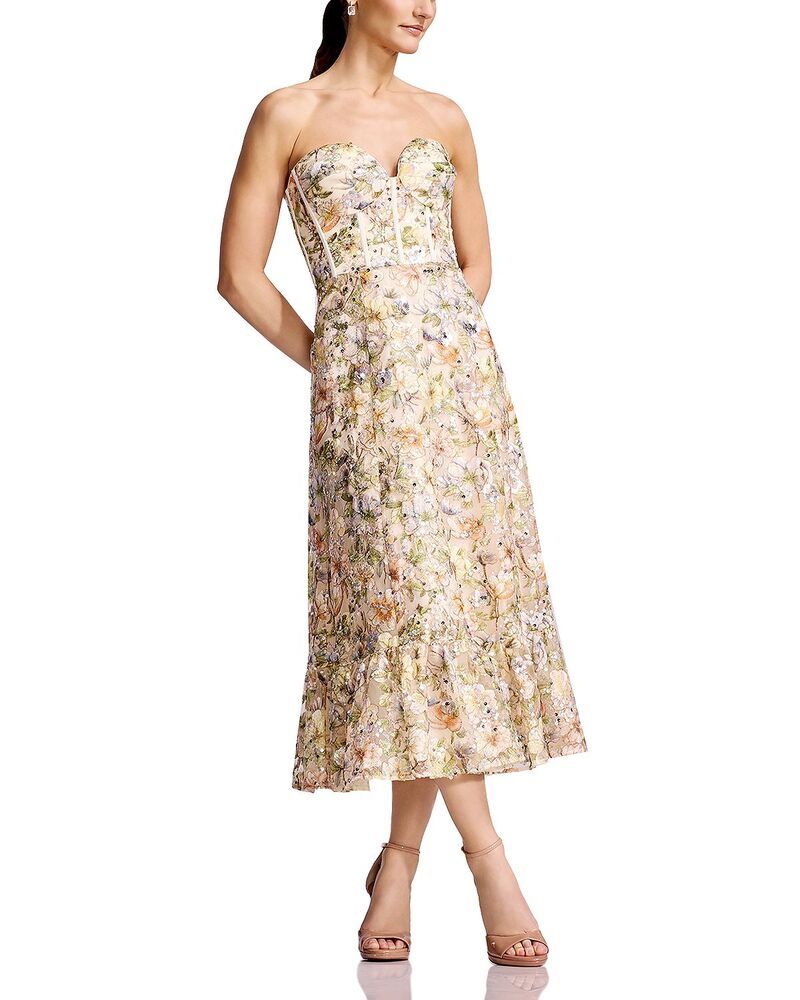 ドレスザポプレーション レディース トップス ワンピース Dress the Population Carina Dress Ivory Multi アイボリー