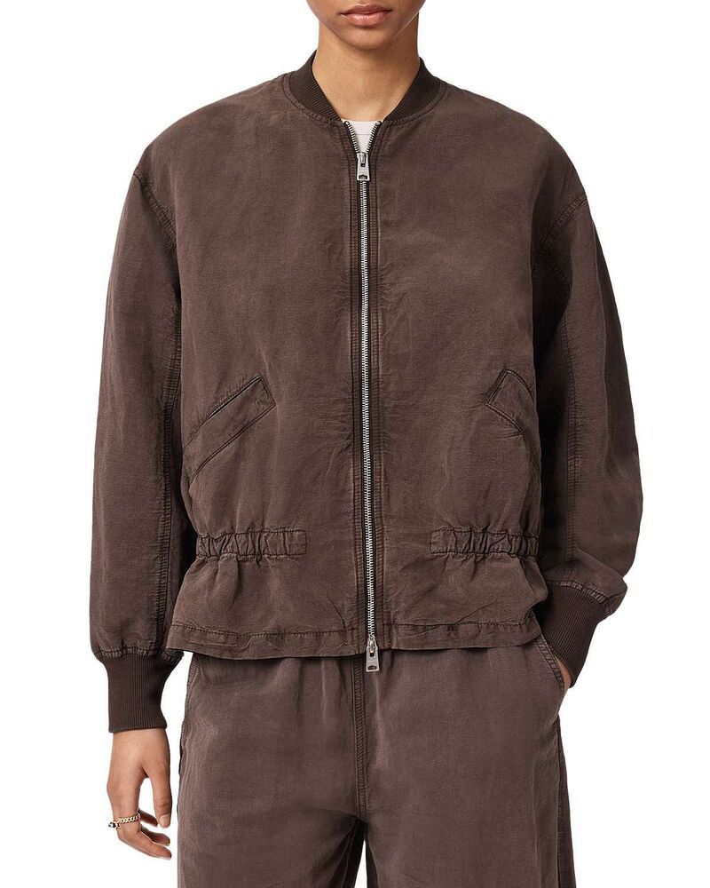 オールセインツ レディース アウター ジャケット・ブルゾン ALLSAINTSofi Jacket Plum Brown プラム