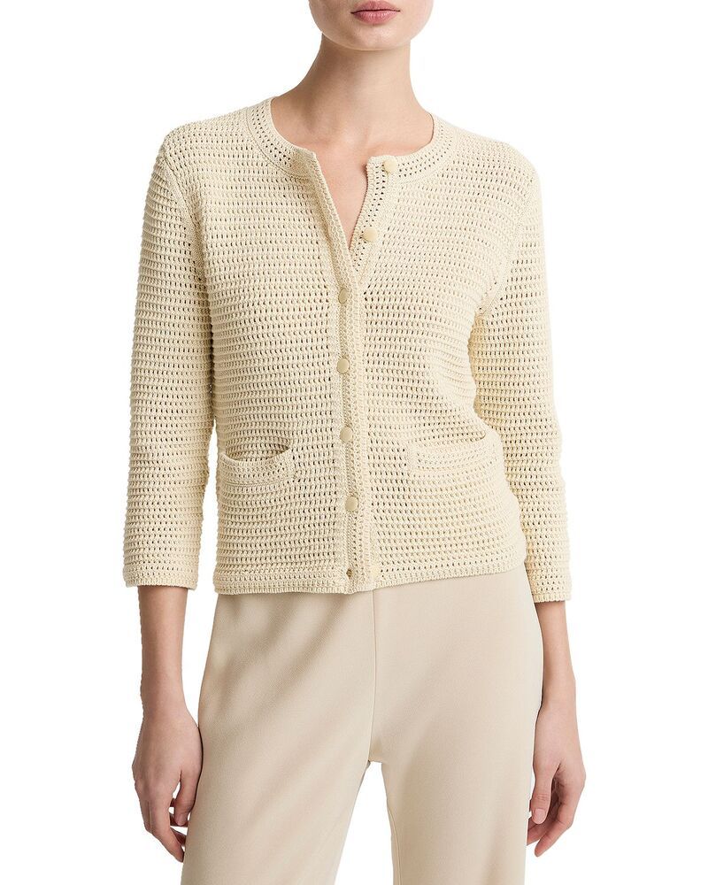 ヴィンス レディース アウター ジャケット・ブルゾン カーディガン Vince Crochet Cardigan Jacket Natural