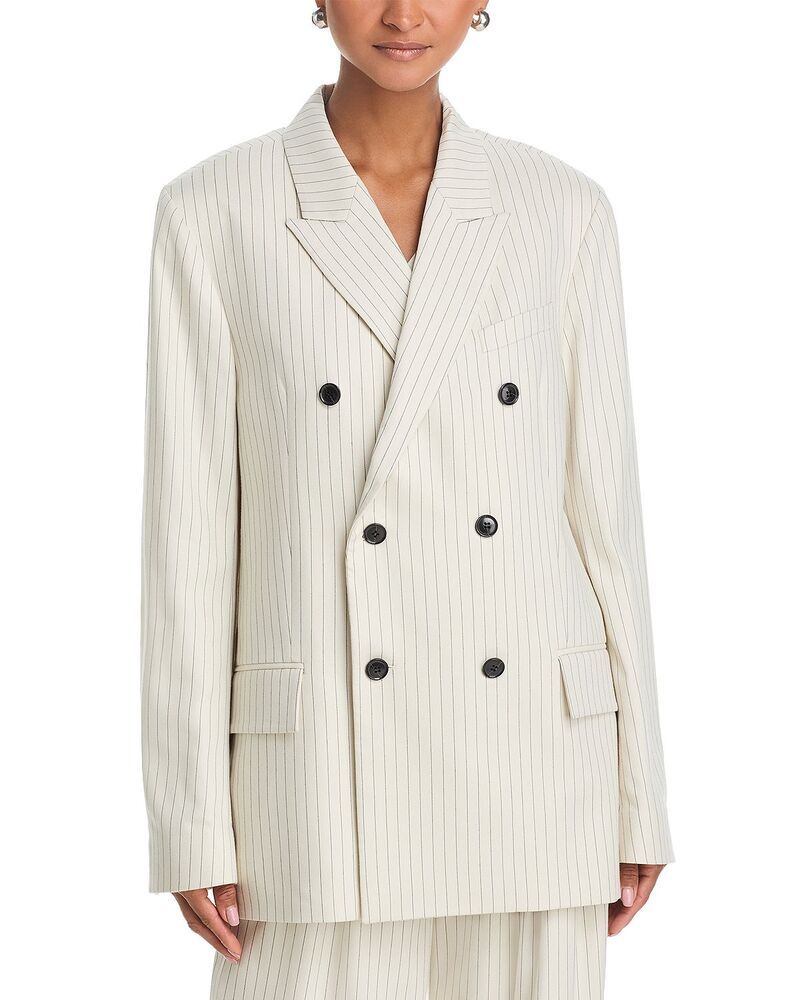 フレーム レディース アウター ジャケット・ブルゾン ブレザー FRAME The Pinstripe Avenue Blazer Creamulti クリーム