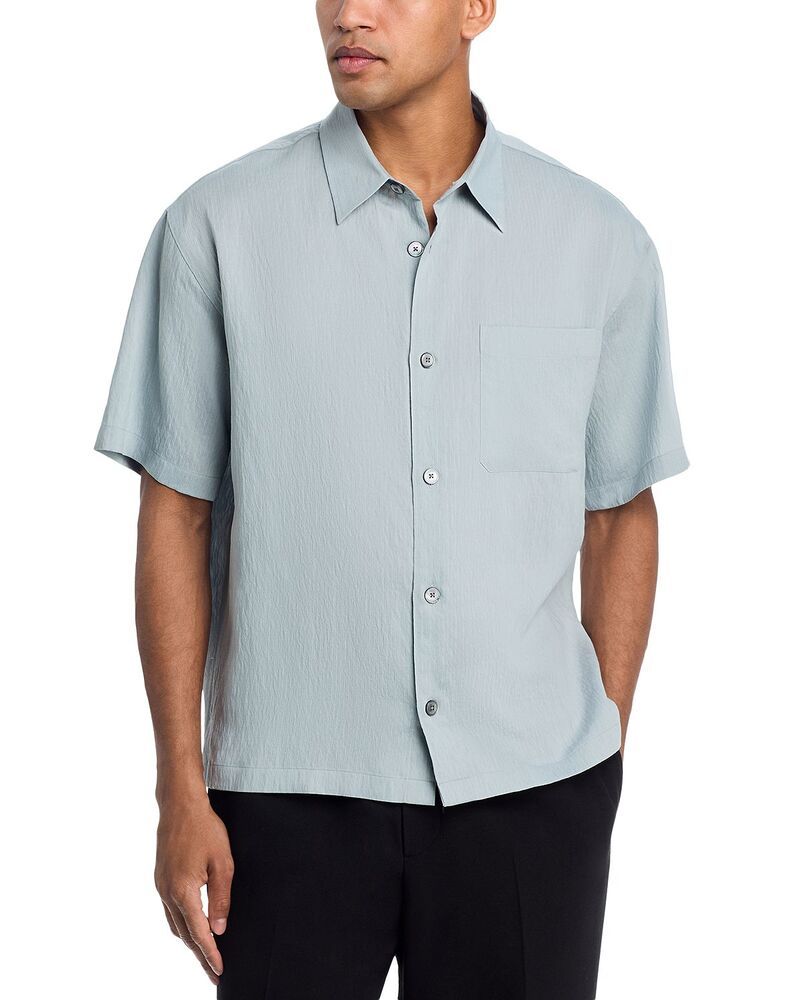 フレーム メンズ トップス シャツ FRAME Lightweight Short Sleeve Shirt Blue Grey グレー 51,480円