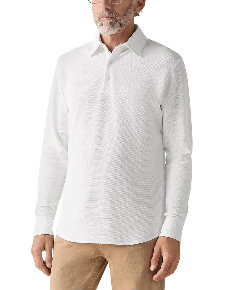 ゼニア メンズ トップス ポロシャツ コットン ZEGNA Cotton Polo Shirt Optical White ホワイト