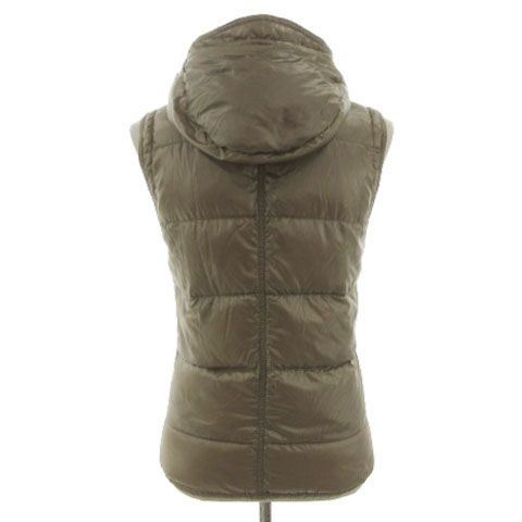 ヘルノ HERNO DOWN VEST ダウンベスト 21130-SFD-12017-2000 フーディー グースダウン95％ ブラウン系 カーキブラウン 42
