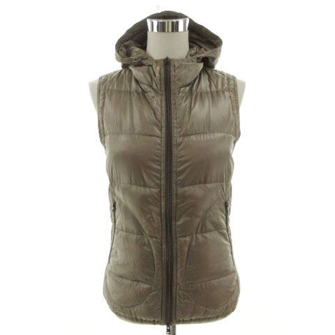 ヘルノ HERNO DOWN VEST ダウンベスト 21130-SFD-12017-2000 フーディー グースダウン95％ ブラウン系 カーキブラウン 42