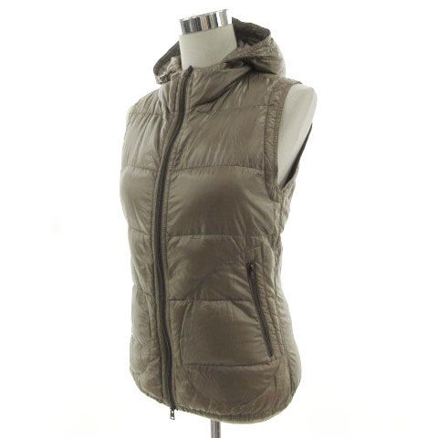ヘルノ HERNO DOWN VEST ダウンベスト 21130-SFD-12017-2000 フーディー グースダウン95％ ブラウン系 カーキブラウン 42