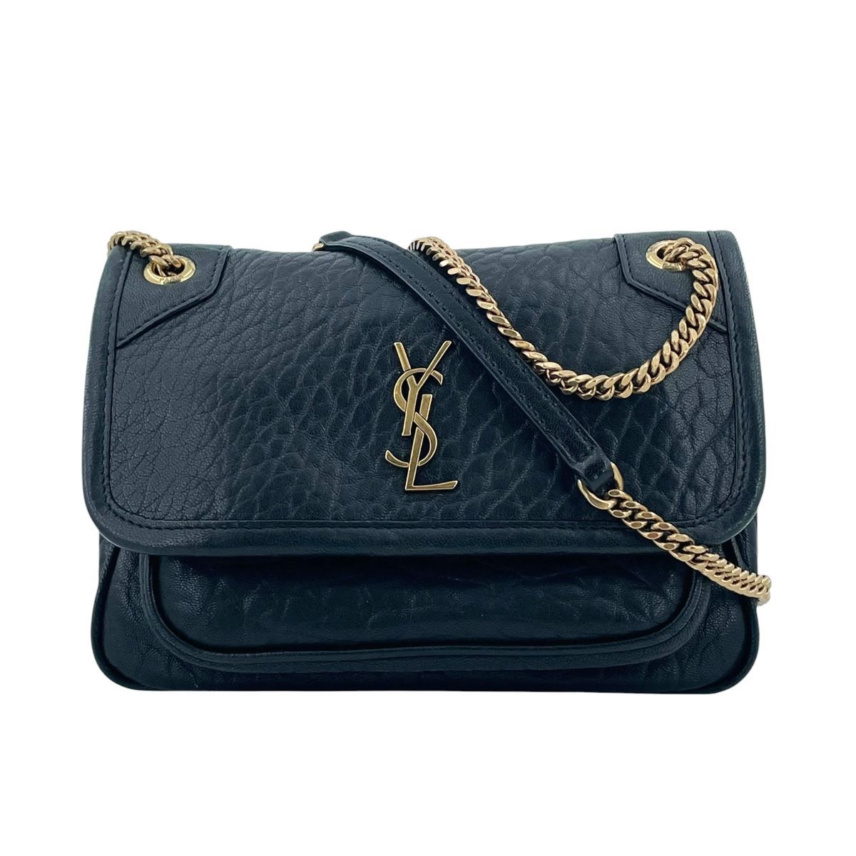 中古】 Saint Laurent サンローラン ニキミニ ショルダーバッグ 黒 