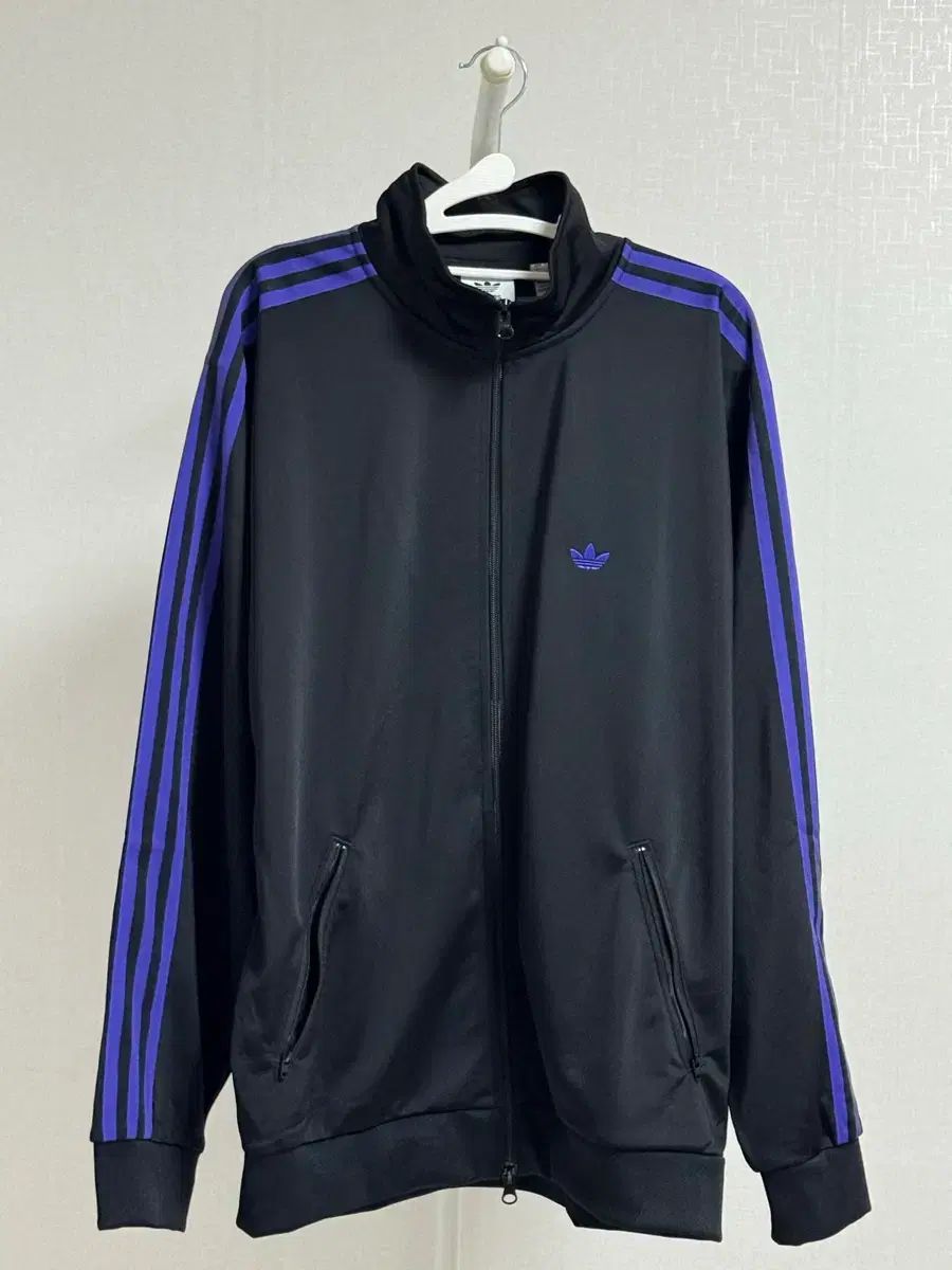 adidas BECKENBAUER(ベッケンバウアー) トラックジャージ ブラック/PURPLE パープル S