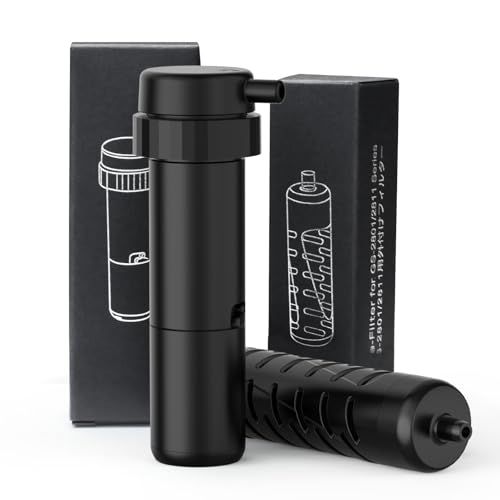 Greeshow GS-2811 浄水器 交換用フィルター 限外ろ過 防災 携帯浄水器 アウトドア 濾過器 中空糸膜カートリッジ ブラック 内蔵フィルター1個と外付けフィルター1個【日本正規品】ma 8d826888