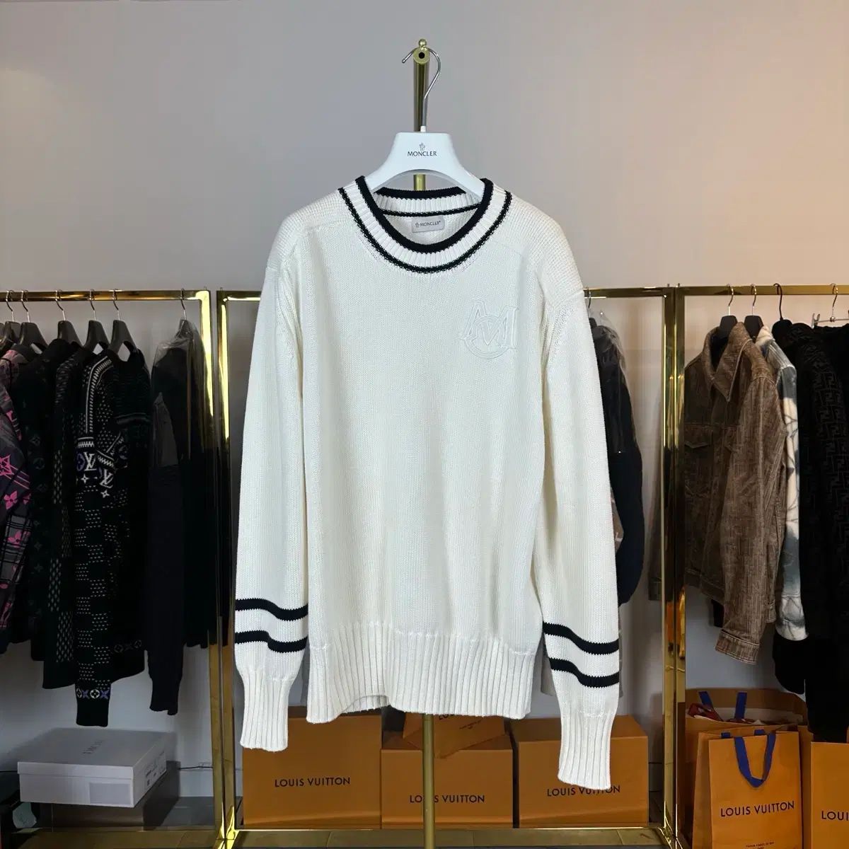 (百貨店購入)(M) MONCLER モンクレール クルーネック ニット