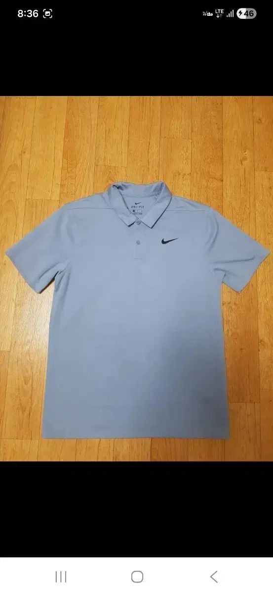 正規品ほぼ新品) NIKE ドライフィット ゴルフ 接触冷感用 クール カラーTシャツ スカイブルー スリムフィット100