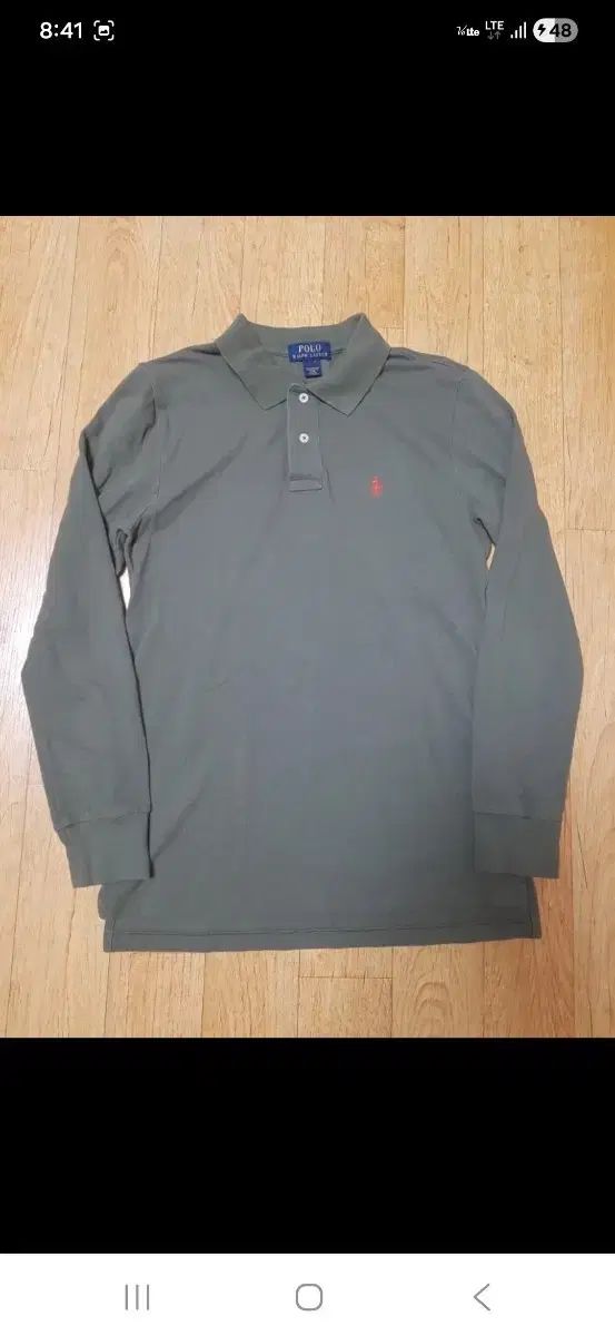 (正規品ほぼ新品) ポロラルフローレン カーキ カラーTシャツ L (95)