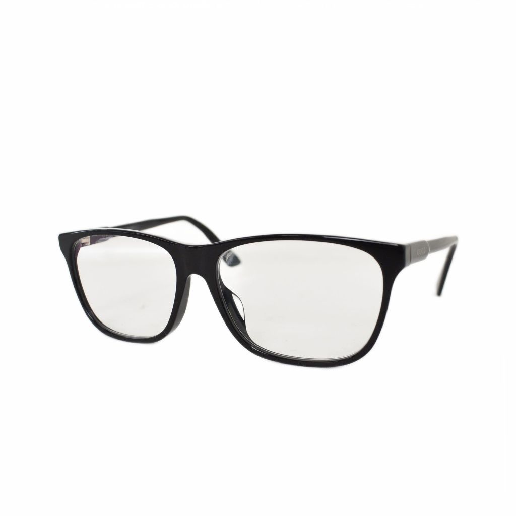 グッチ GUCCI 伊達メガネ 眼鏡 黒縁 アイウェア 56□15-150 黒 ブラック GG0492OA ☆AA★