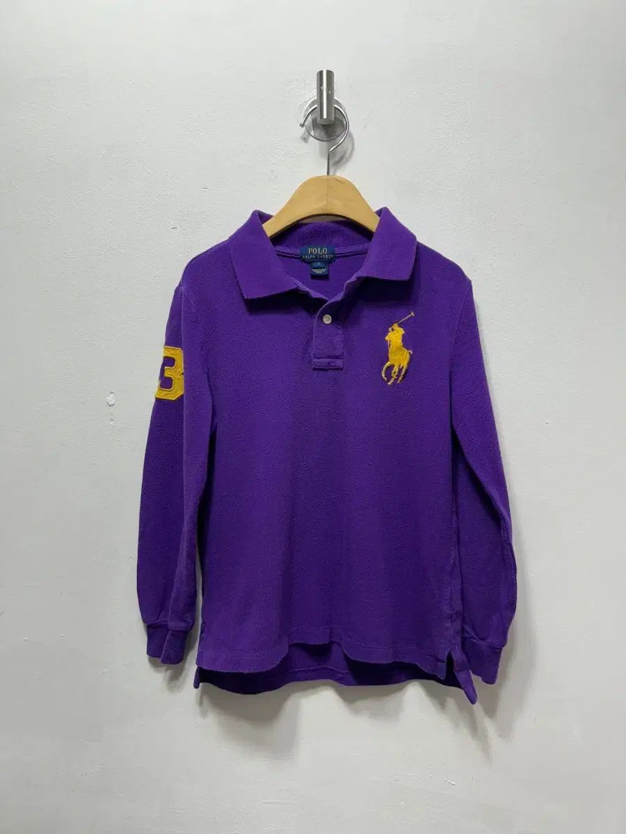 ポロラルフローレン ビックポニー 長袖 カラーTシャツ パープル キッズ 7サイズ 4,289円