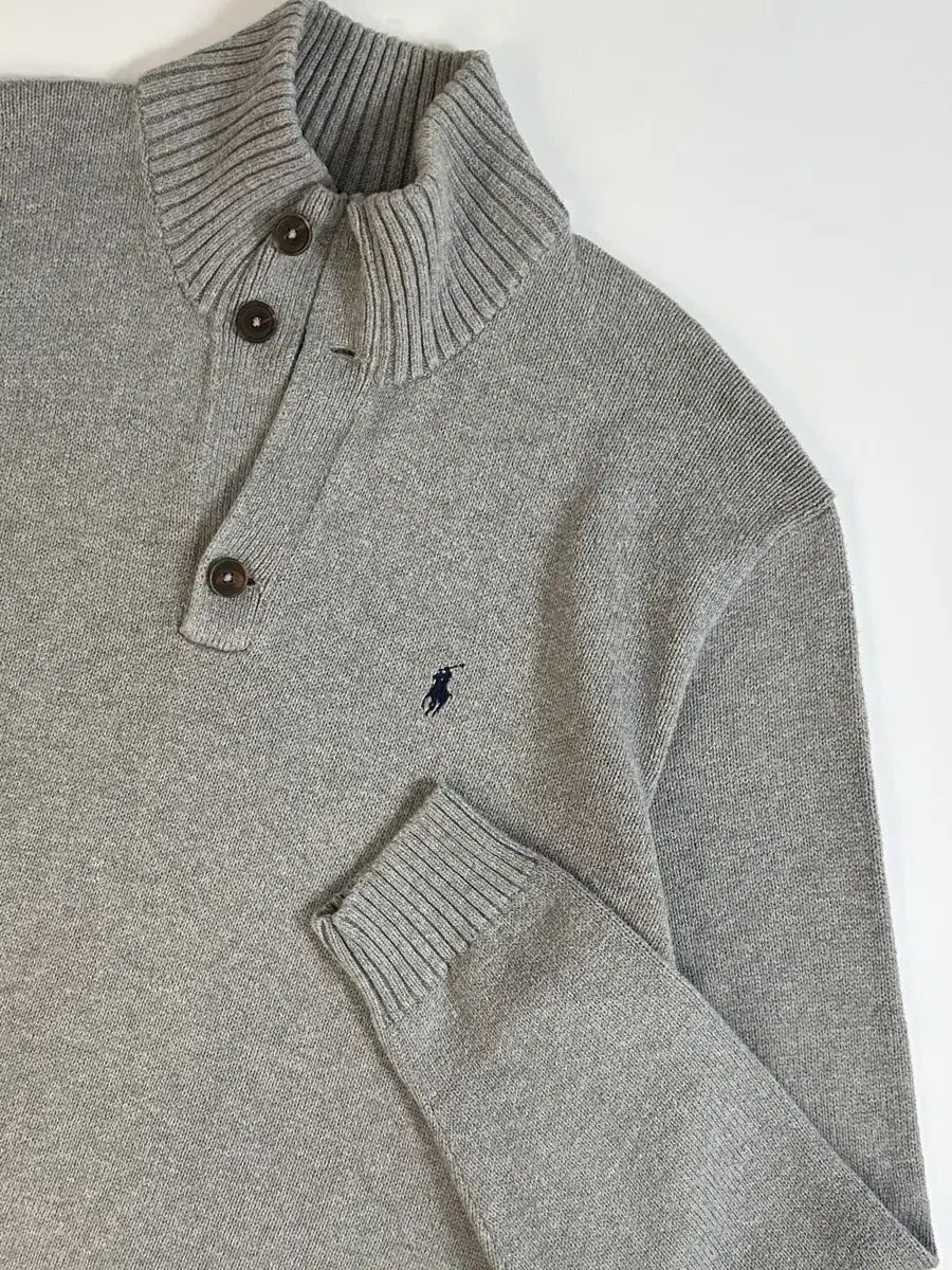 Polo ポロ ラルフローレン クォーター ハーフ ボタン ニット 105(xxl)
