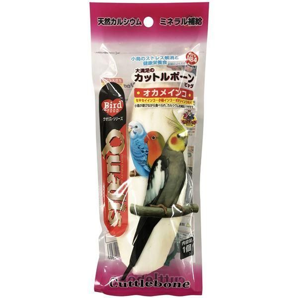 （まとめ）クオリス カットルボーンビッグ 1個 鳥エサ 〔×10セット〕