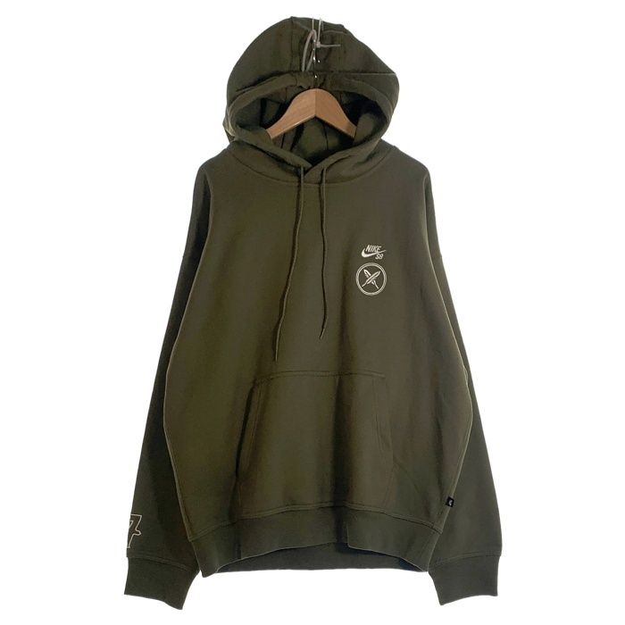 NIKE SB ナイキエスビー Yuto Horigome Skatebord 堀米雄斗 Fleece Pullover Parka フリース プルオーバーパーカー フーディー オリーブ FN0552-222 Size XXL