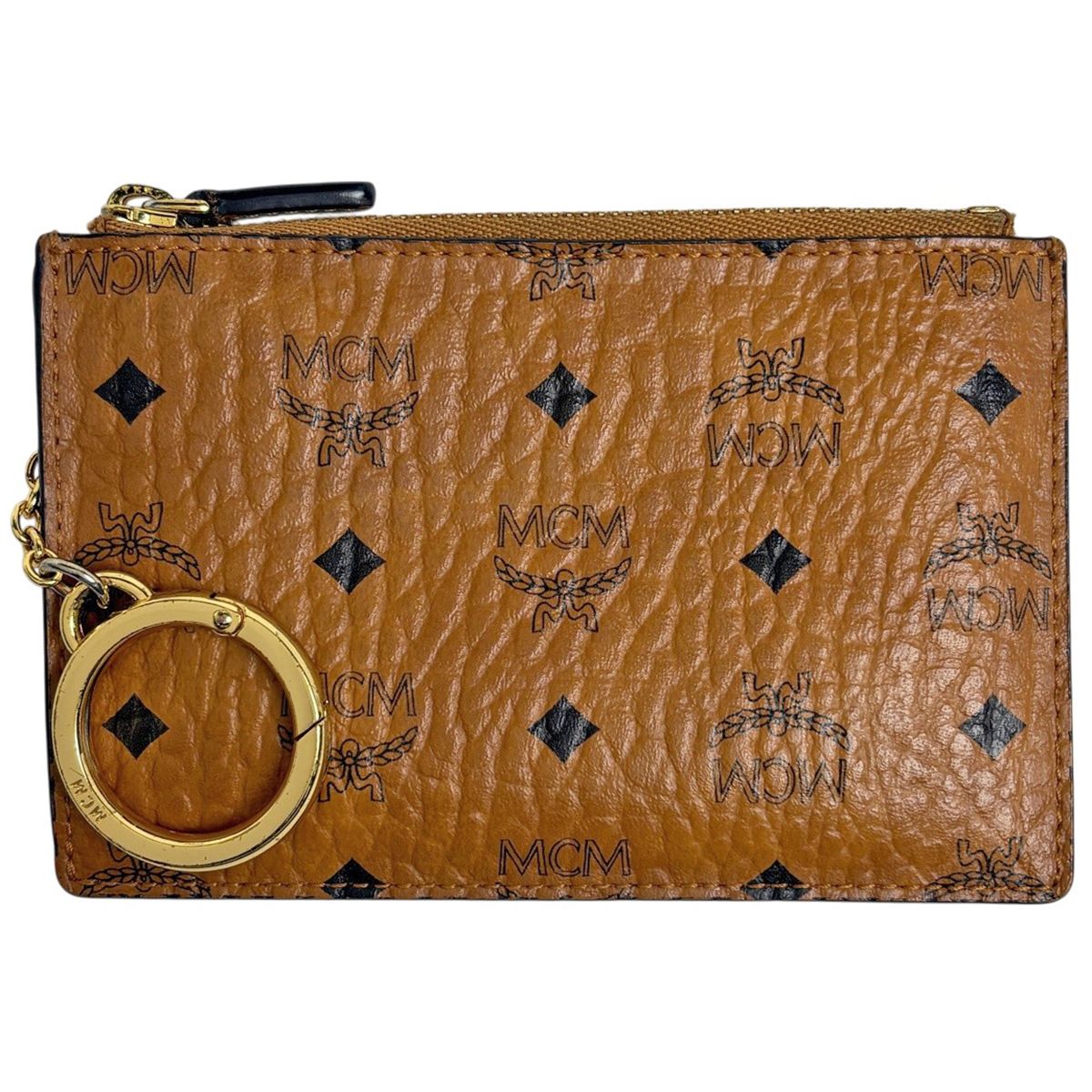 エム・シー・エム MCM ロゴ コインケース ヴィセトス コインケース レザー ブラウン レディース 【中古】