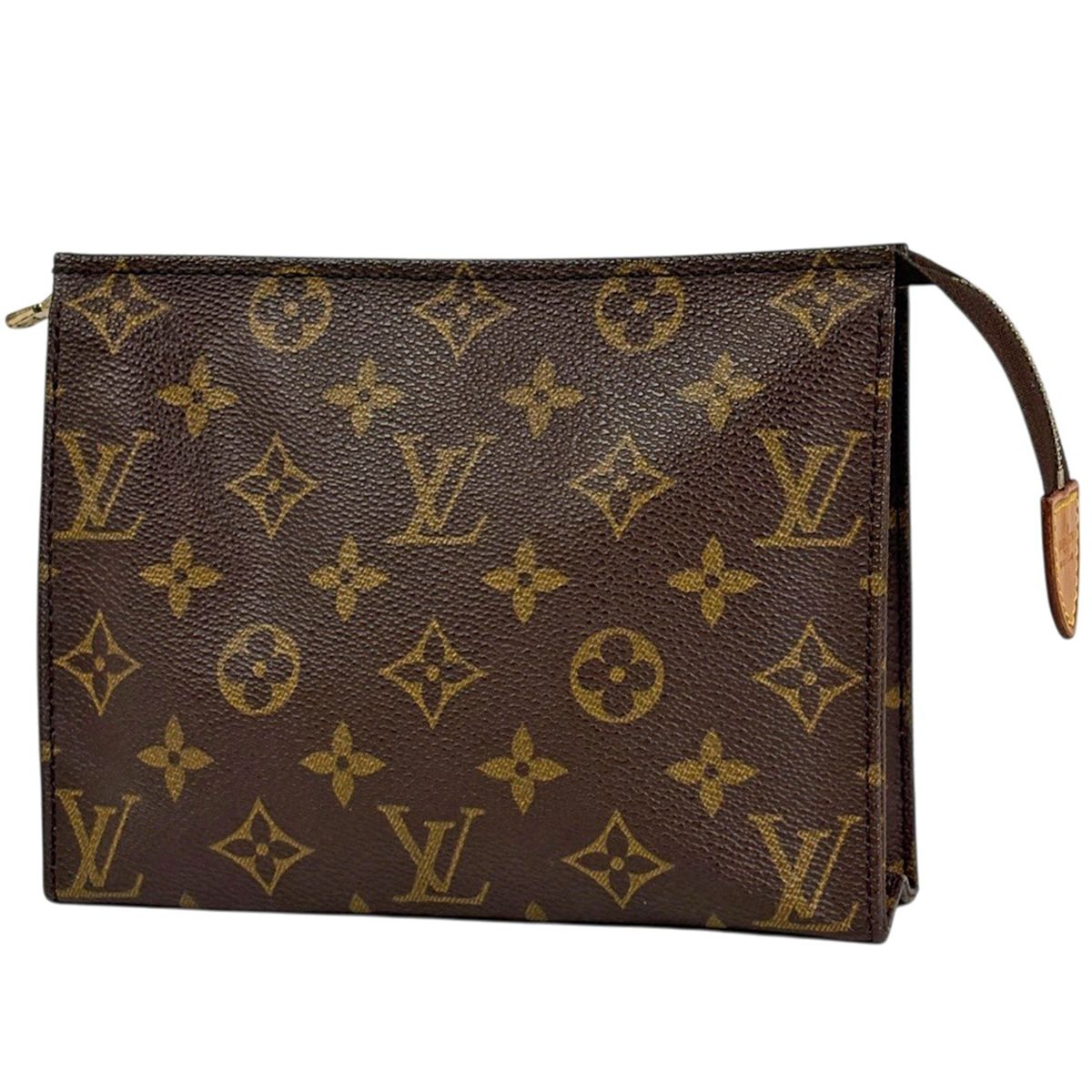 ルイ・ヴィトン Louis Vuitton ポッシュ トワレット19 メイク コスメ 化粧ポーチ モノグラム ブラウン M47544 レディース 【中古】