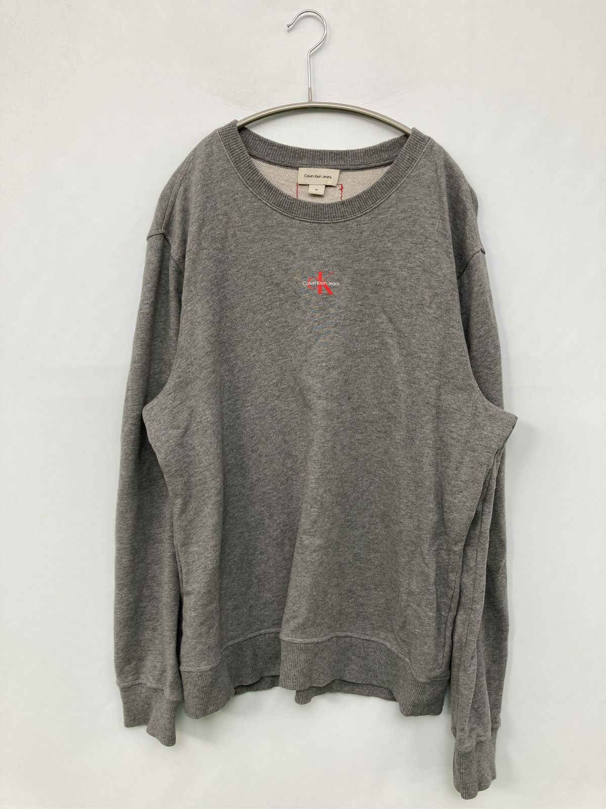 Calvin Klein Jeans カルバンクラインジーンズ スウェット M グレー コットン スウェット 無地 ワンポイント ブランドロゴ 長袖