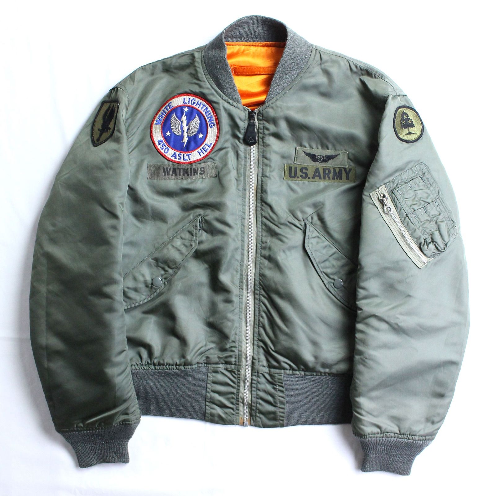 SPECIAL 70s L-2B MIL-J-7448J 部隊ワッペン付き アルファインダストリーズ製 ヴィンテージ フライトジャケット Mサイズ 1973年