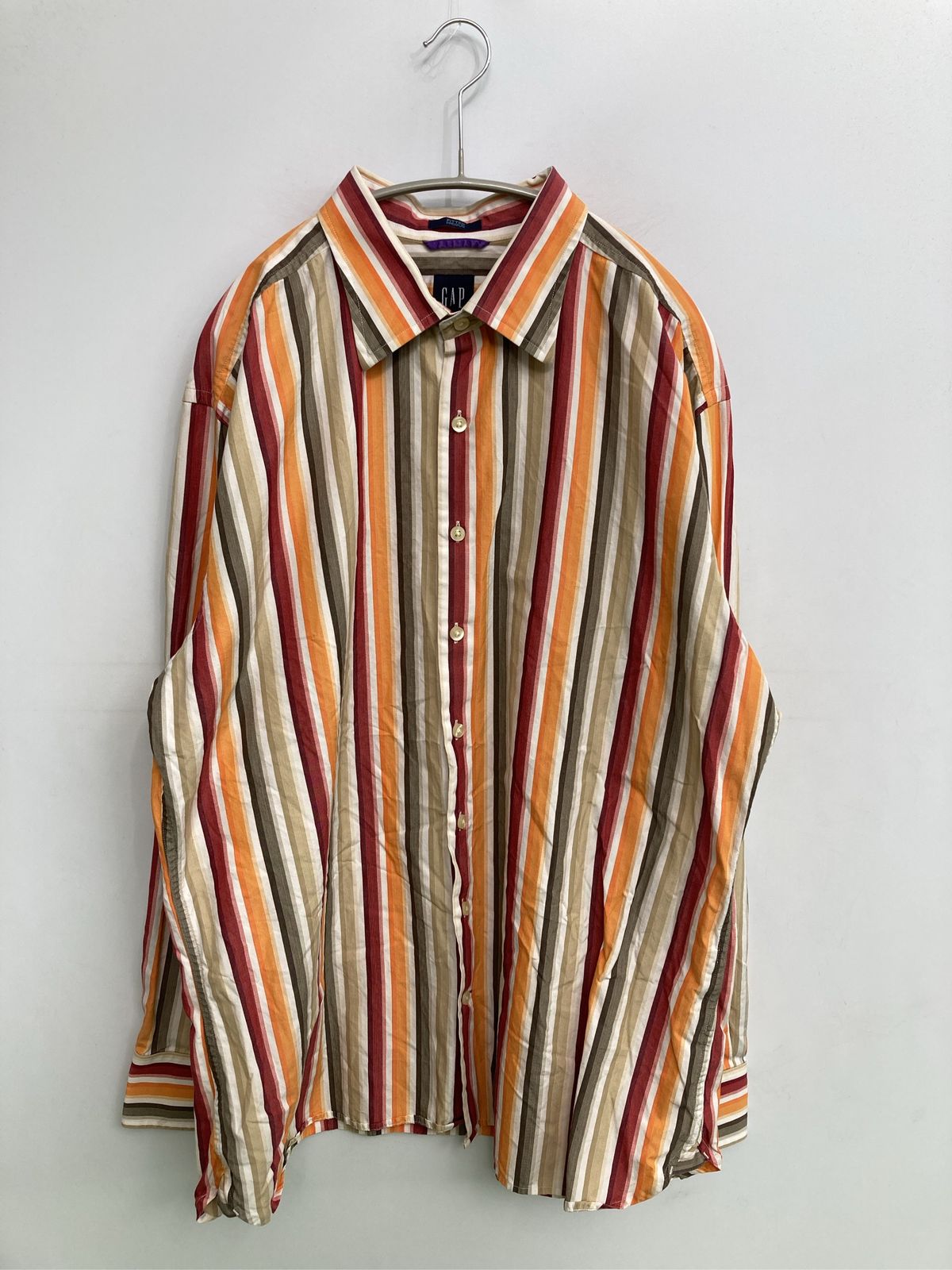 GAP ギャップ シャツ/ブラウス XL その他 ストライプ柄 ミドル丈 レギュラーカラー