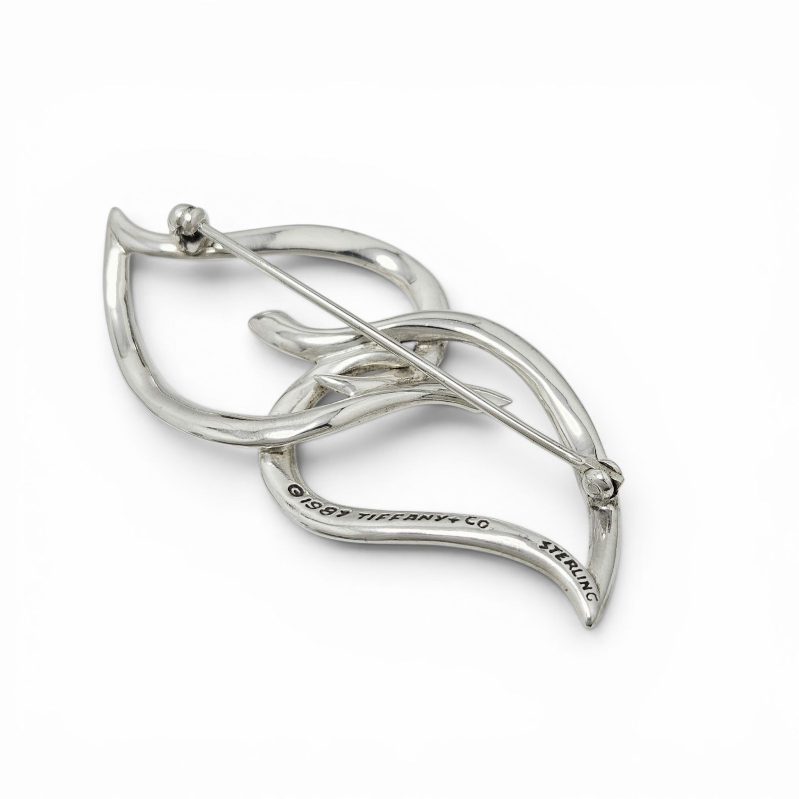 【美品】Tiffany&Co. ダブルリーフ ブローチ スターリング 925 美品】ティファニー ブローチ ダブルリーフ STERLING - メルカリ