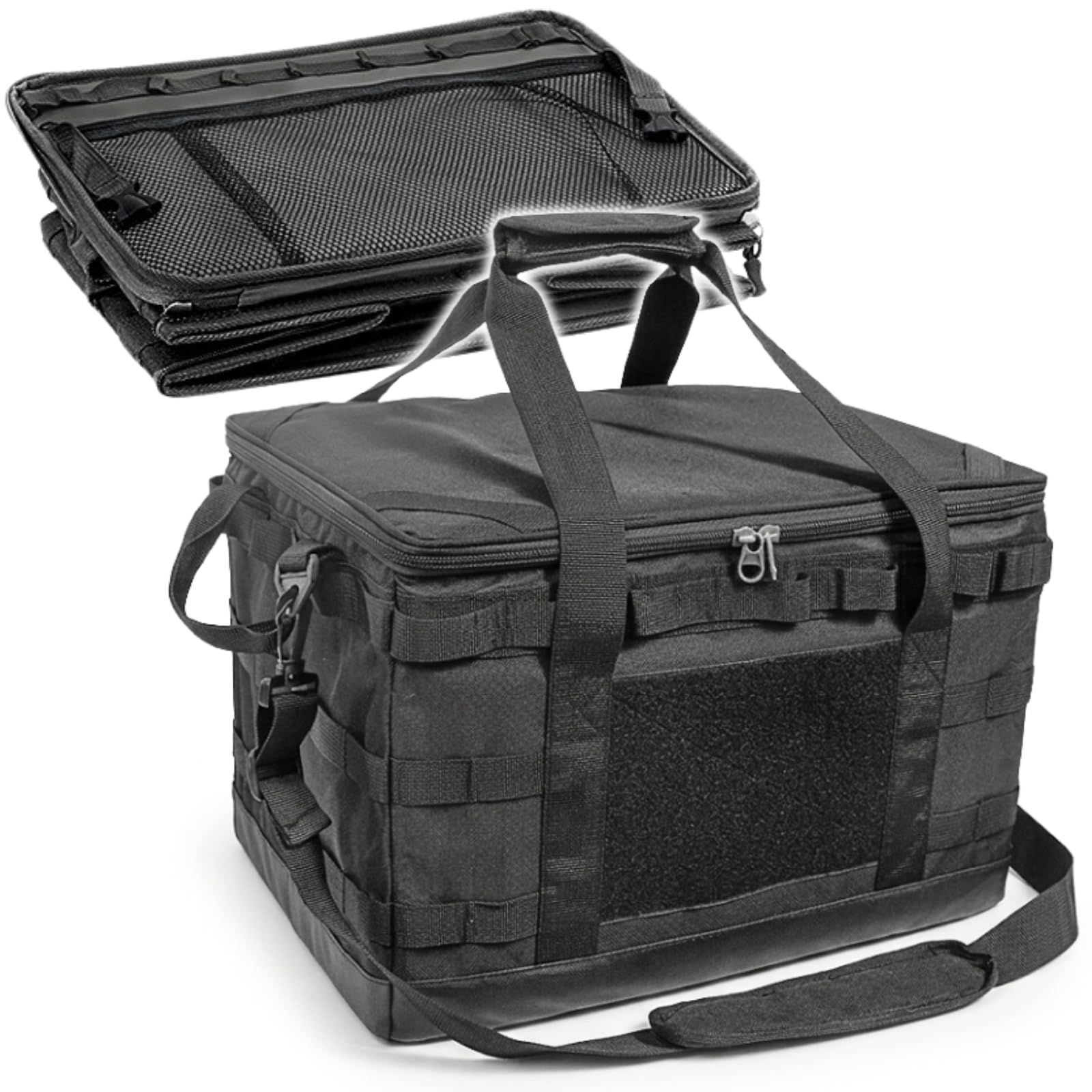 CHASO キャンプバッグ ソフトコンテナ 折りたたみ ギアボックス カーゴ ツールバッグ 収納 ブラック 45L [45L/ブラック]