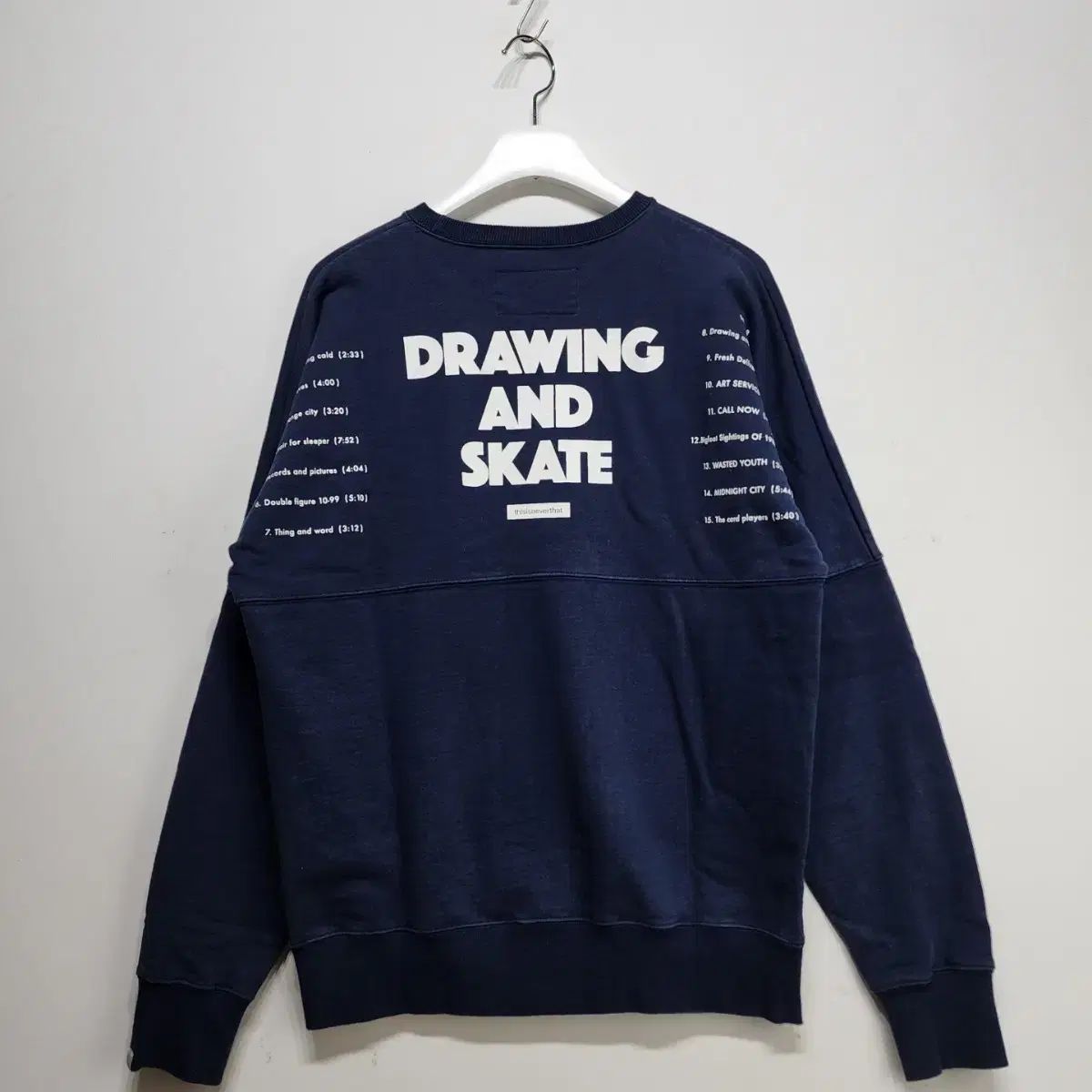 thisisneverthat ビックロゴ スウェット Tシャツ ネイビーM