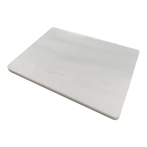 リコメン堂 ペットマット 40×30cm お手入れ簡単 天然大理石 角丸 ゴム脚付き 大理石マット ホワイト (40×30cm, 1, 枚)★ 4adc32cb