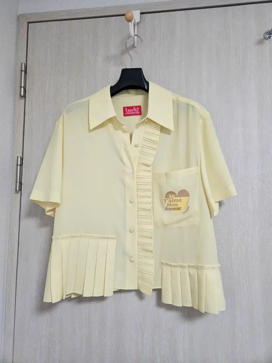LUCKY CHOUETTE ラッキーシュエトゥ 黄色 半袖 ブラウス 36