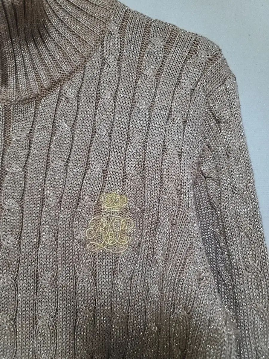 ローレン Ralph Lauren ケーブル タートルネック ジップアップ