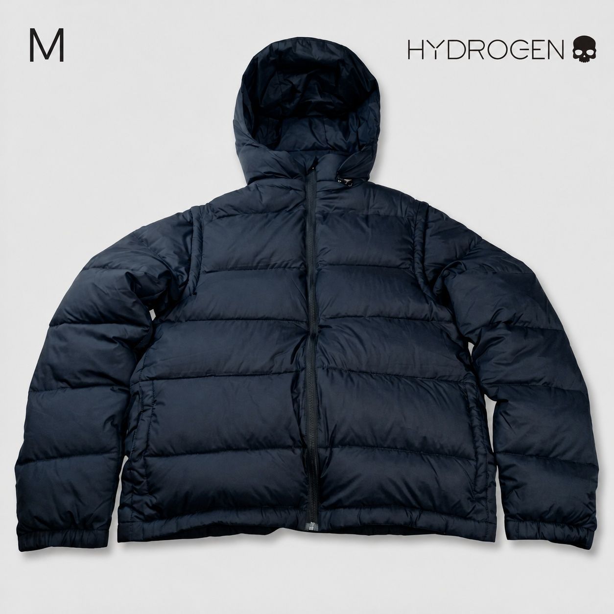 タグ付き未使用 HYDROGEN ハイドロゲン ダウンジャケット M 黒 スカル 
