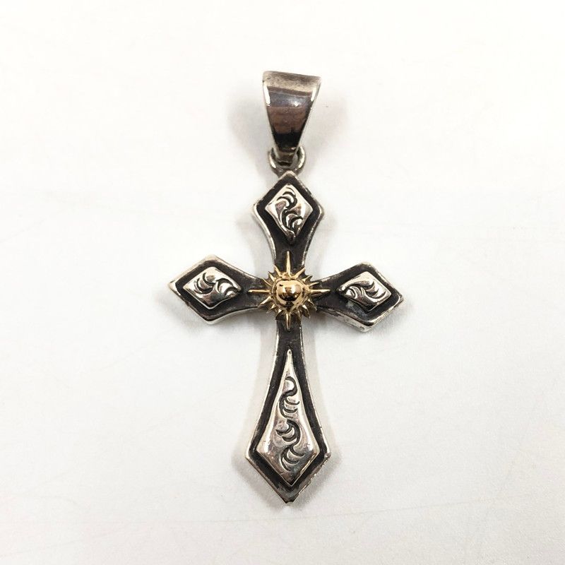 【中古品】ARIZONA FREEDOM アリゾナフリーダム CROSS PENDANT TOP クロス ペンダントトップ シルバー K18 アクセサリー【192-260507-hn-04-fur】