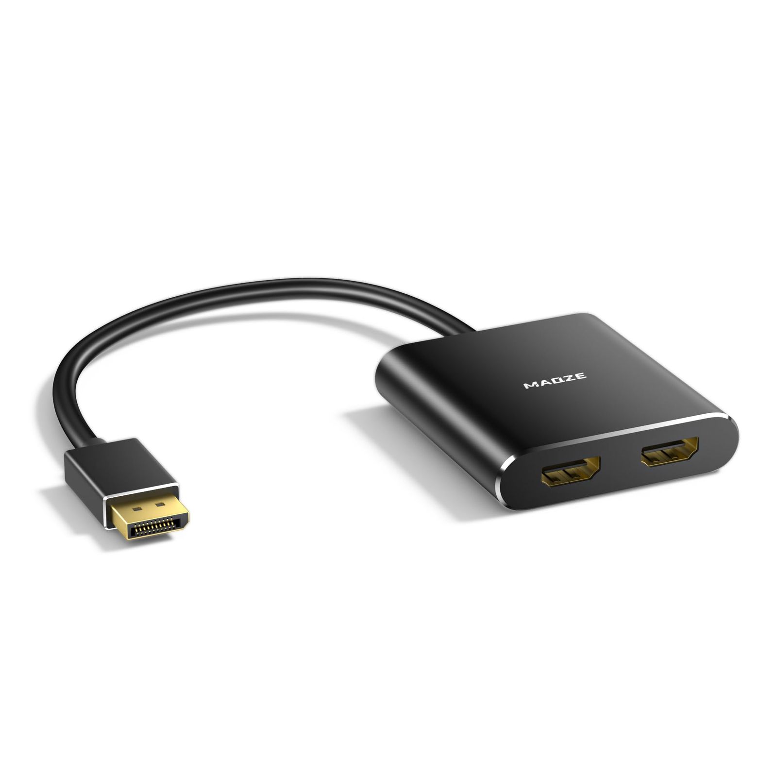 DisplayPort to HDMI 変換アダプター 2画面出力 DP分配器 デュアルモニター 4K@60Hz/30Hz MST対応 拡張・複製モード USB給電付き DisplayPort1.2 Windows対応 Maqze