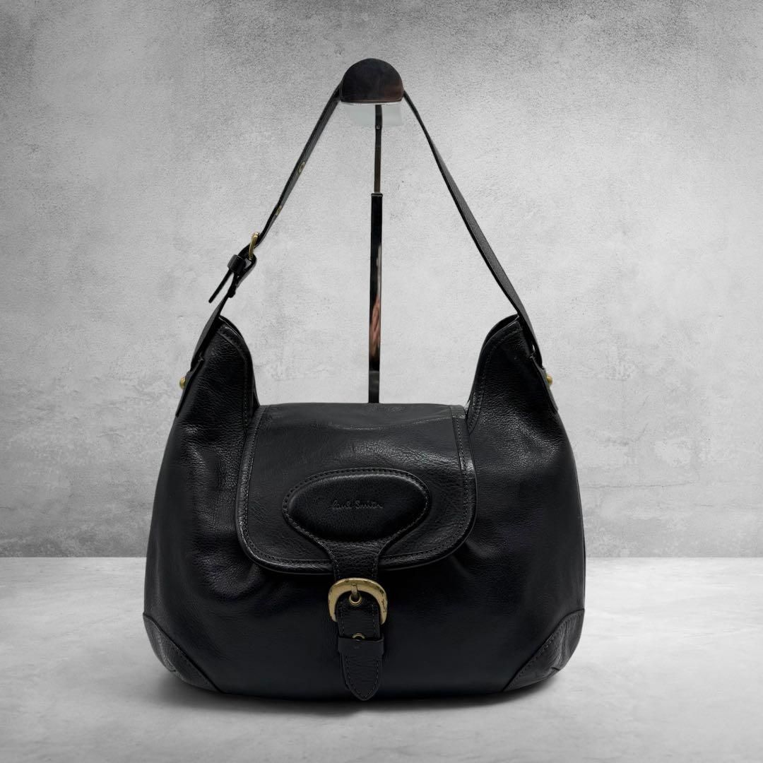 Paul Smith leather hobo bag archive y2k grunge vintage black shoulder bag genuine leather unisex mode fashion 2767