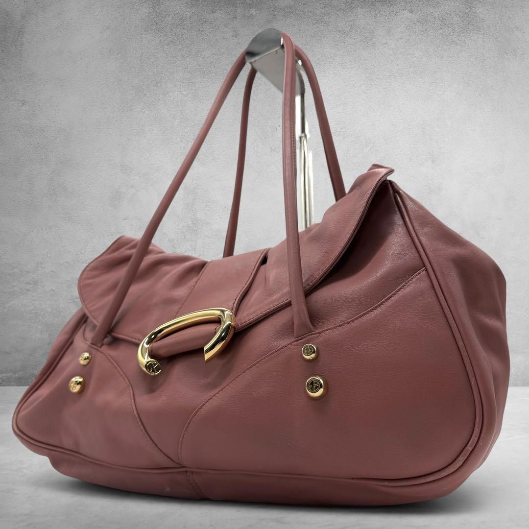Francesco Biasia leather tote bag pink archive y2k grunge vintage