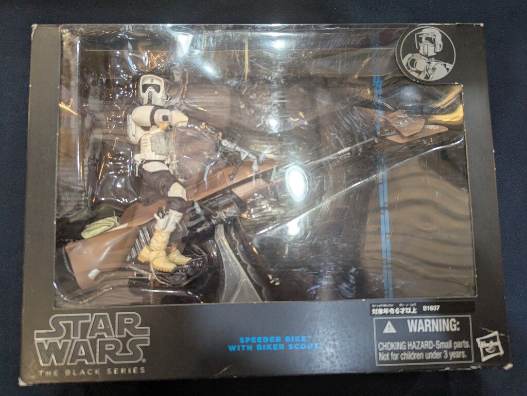 HASBRO THE BLACK SPEEDER BIKE WITH BIKER SCOUT 6インチ