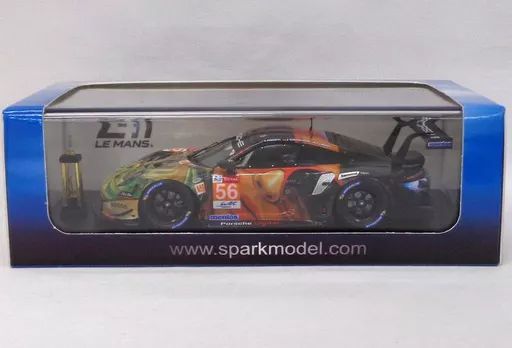 【中古】ミニカー 1/43 Porsche 911 RSR Team Project 1 Winner LMGTE Am class 24H Le Mans 2019 mentos #56(ブラック×オレンジ×ブラウン×グリーン) [S7942S]