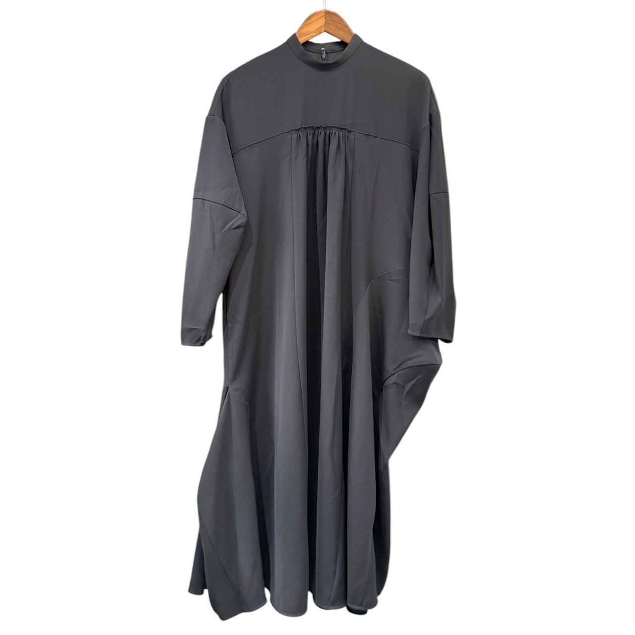 ENFOLD エンフォルド 24AW DRAPE DRESS ドレープドレスワンピース 300HA233-1490 36 グレー 15382