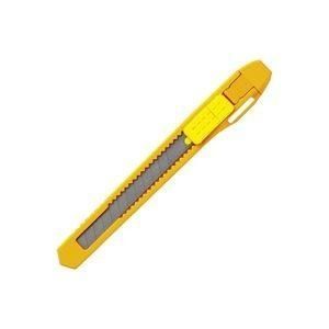 （まとめ）プラス カッターナイフS CU-103 イエロー10本 〔×5セット〕