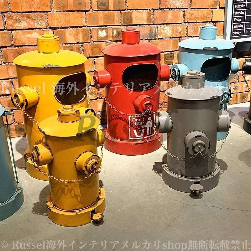 アメリカンレトロガーベージバスケットクリエイティブな足踏み消火栓ゴミ箱