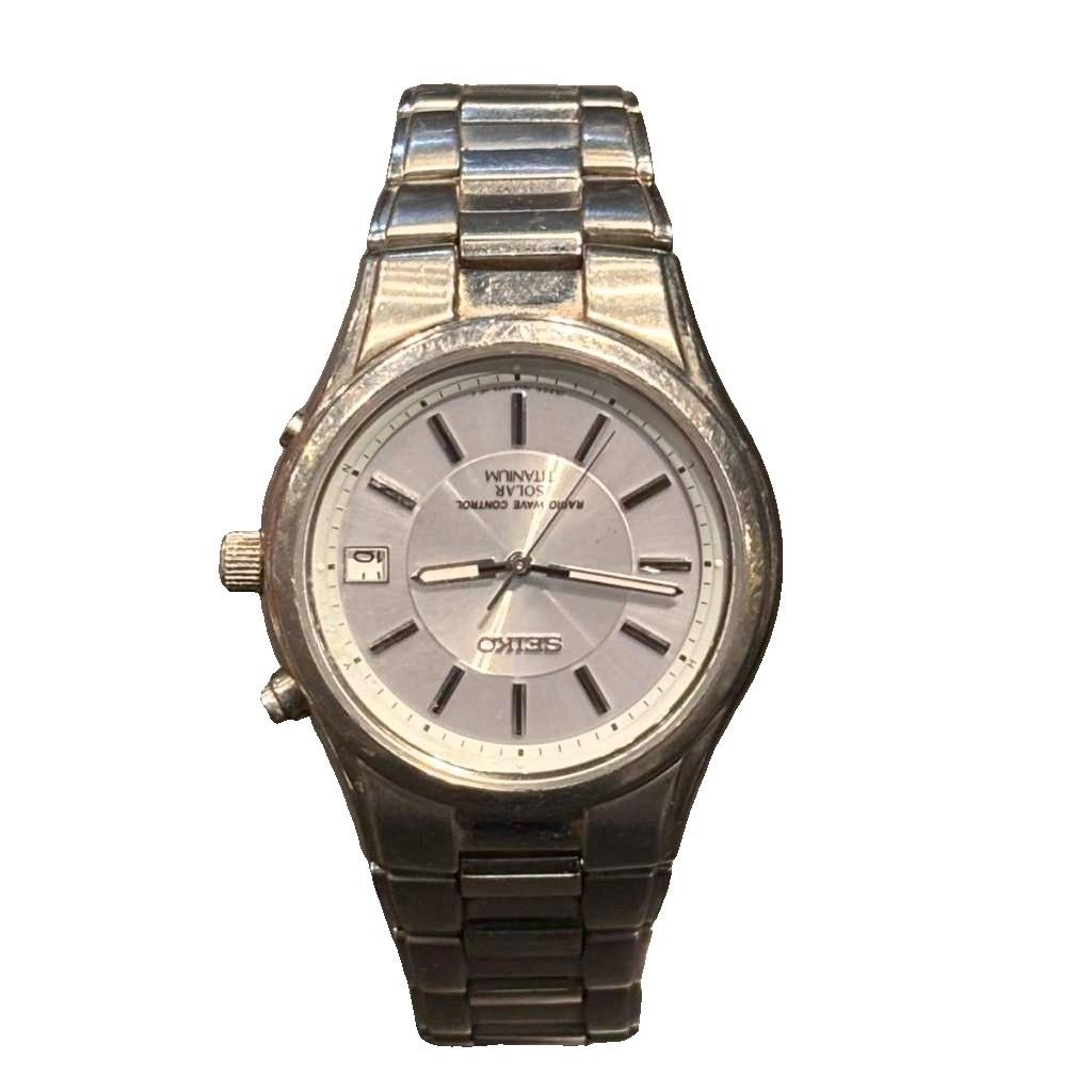 セイコー SEIKO 腕時計 電波ソーラー チタン 7B22-0AD0 ■GY99