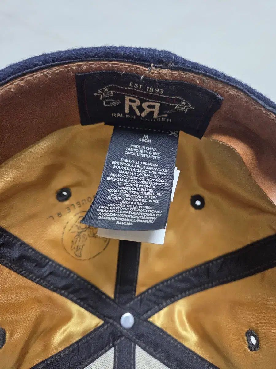 RRL ダブルアールエル ウールベースボールキャップ M
