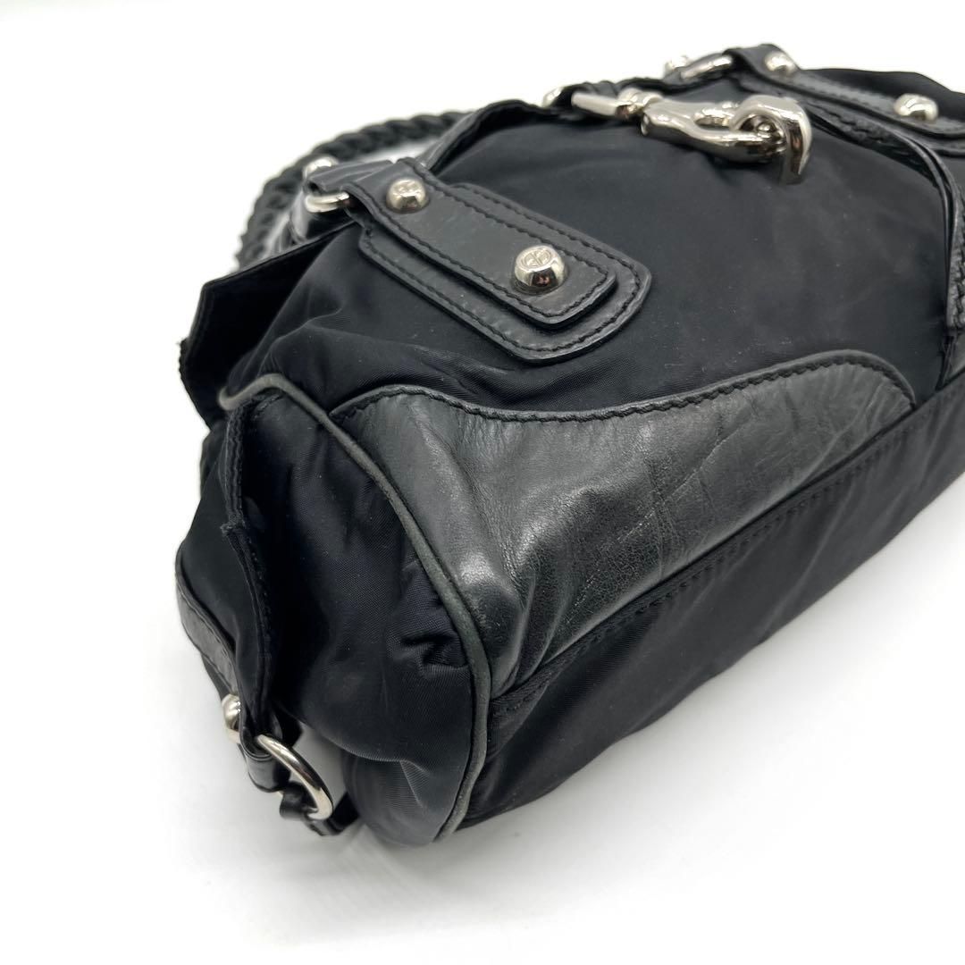 archive y2k francesco biasia mini boston bag nylon leather handbag