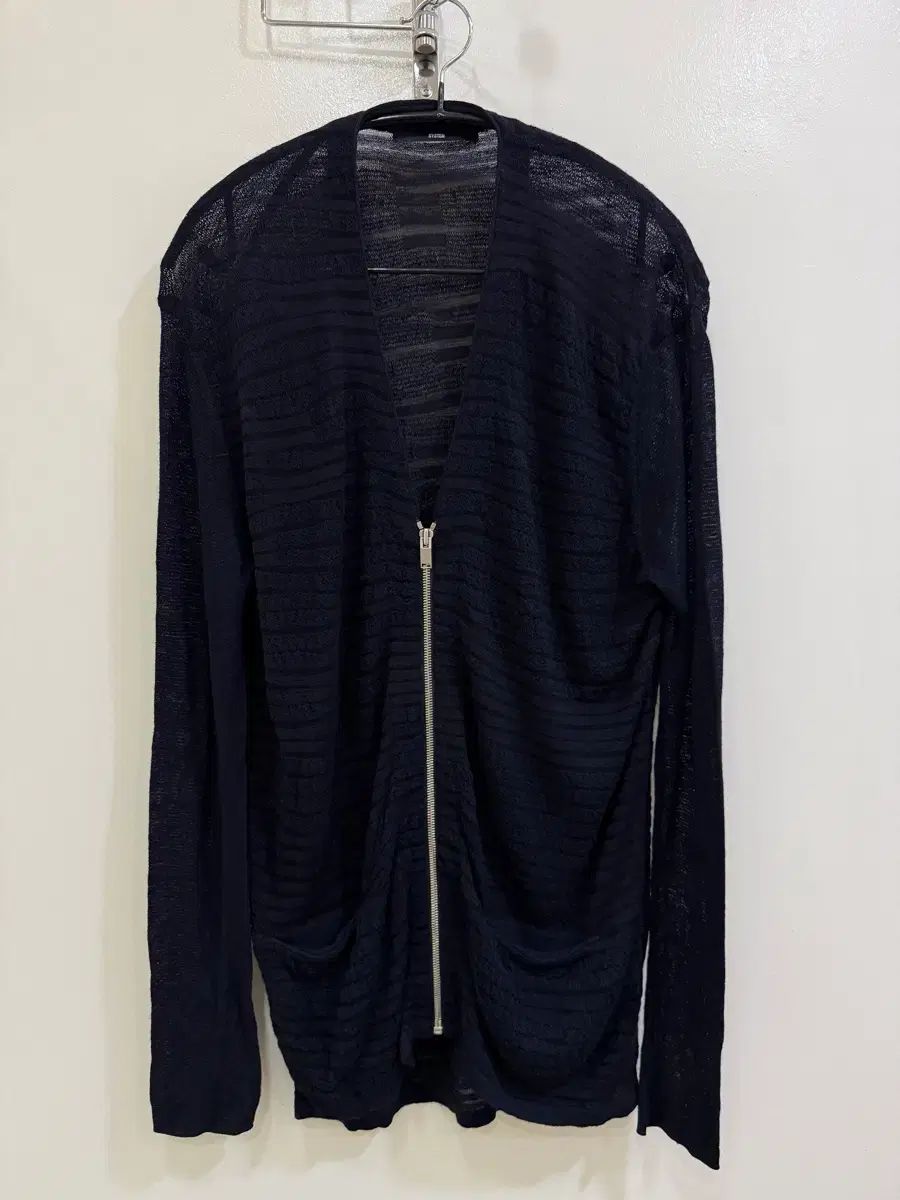 SYSTEM homme ネイビー ジップアップ カーディガン
