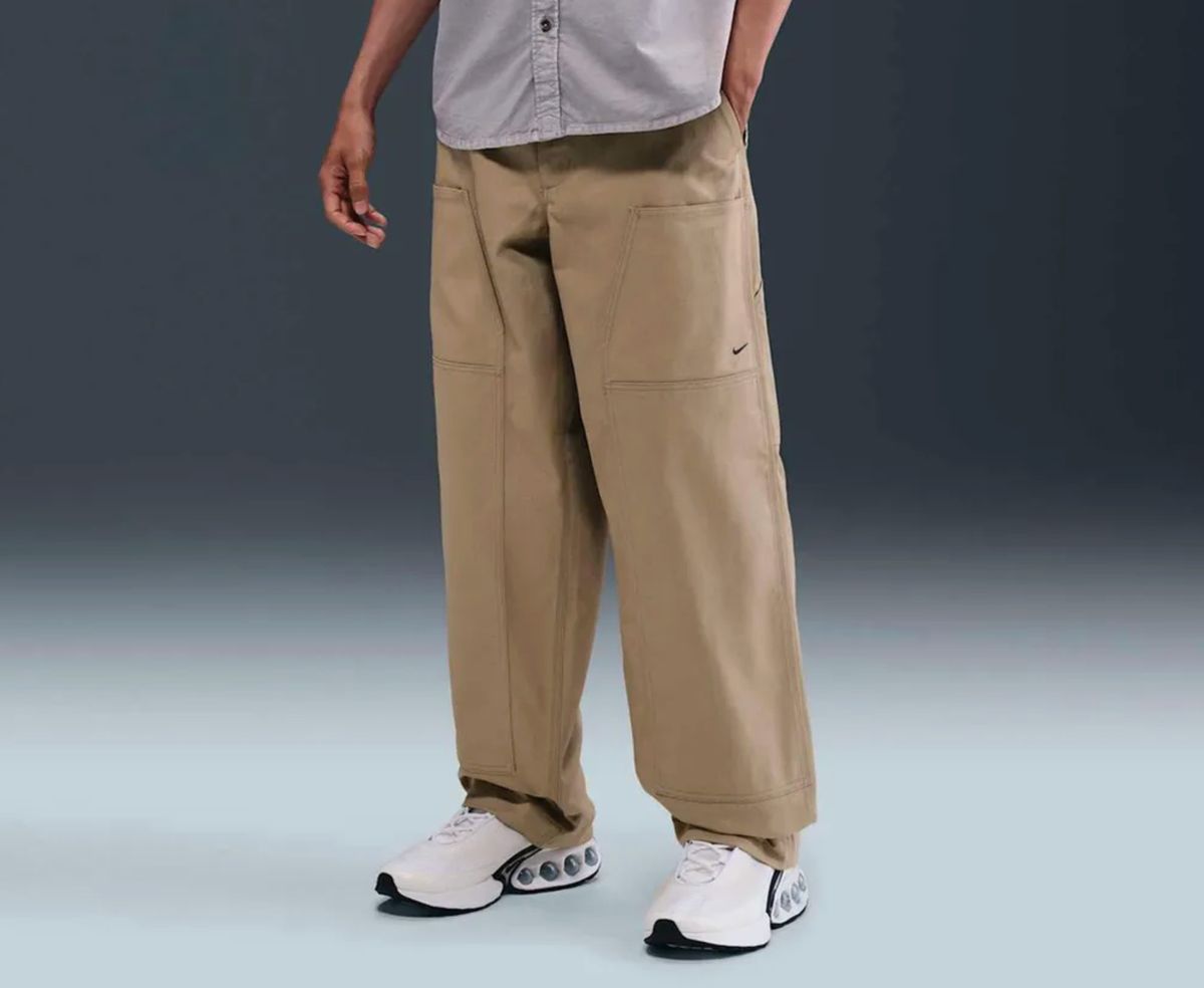 (30-31)メンズ NIKE 新モデル ライフ ペインター パンツ パラシュート ベージュ ズボン
