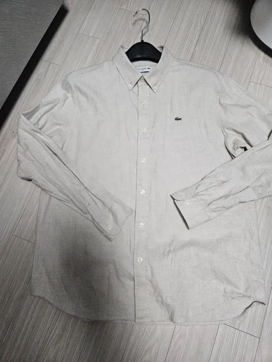 ラコステ ベージュ リネン シャツ 110 XL 10,154円