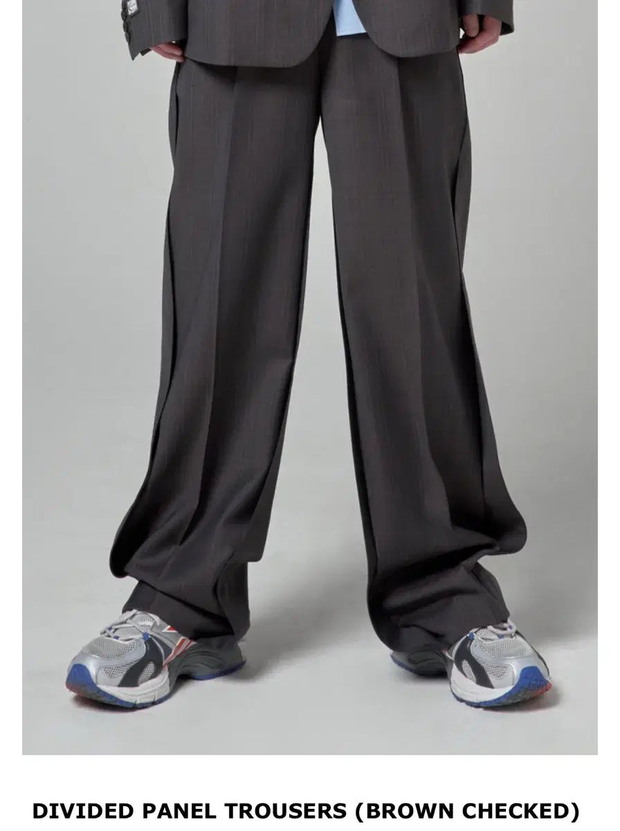 csc DIVIDED PANEL TROUSERS ブラウン CHECK ズボン