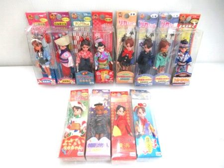 ご当地リカ キーホルダー ストラップ 女子高生リカちゃんなど 計12点セット まとめ売り タカラ 中古■